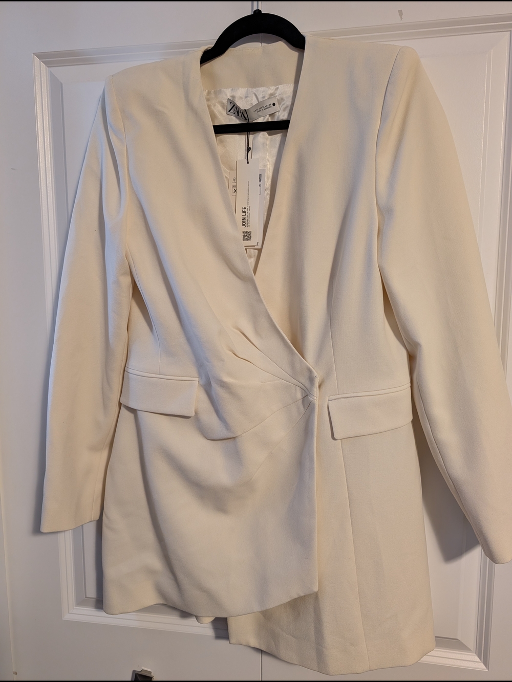 Zara Cream Blazer Dress